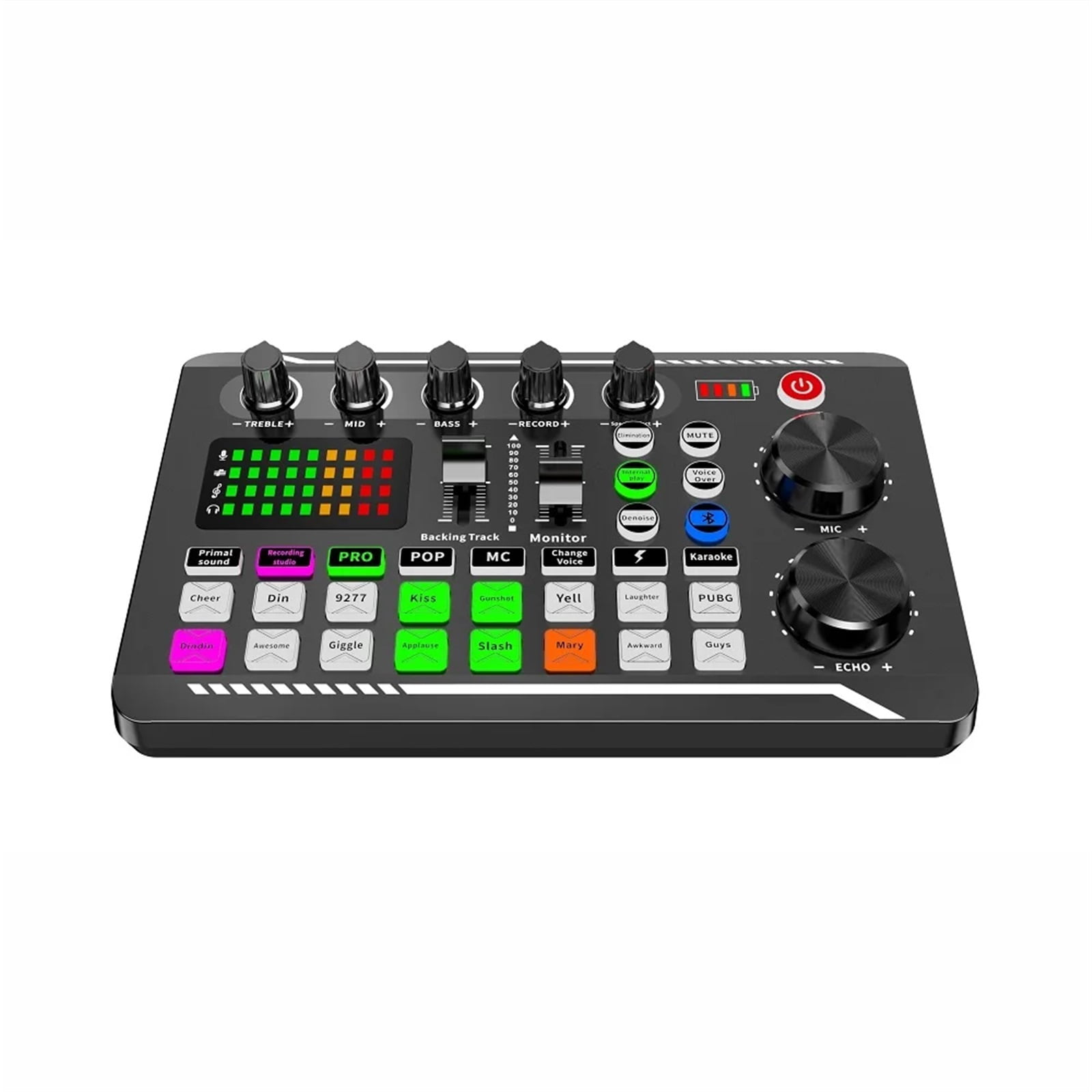 DJ Equipment Microphone Sound Card Console Studio Sound Card Kit Cable Phone Mixing Computer Live Voice Mixer F998 Sound Card ,Precision Control