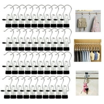 40 Pack Clips for Hanging, Laundry Hook Hangers Clothes Hanger Clips for Closet Organizer,Boot Hangers for Closet,Small Clips for Wardrobe Travel Pants Socks Handbag (Black)