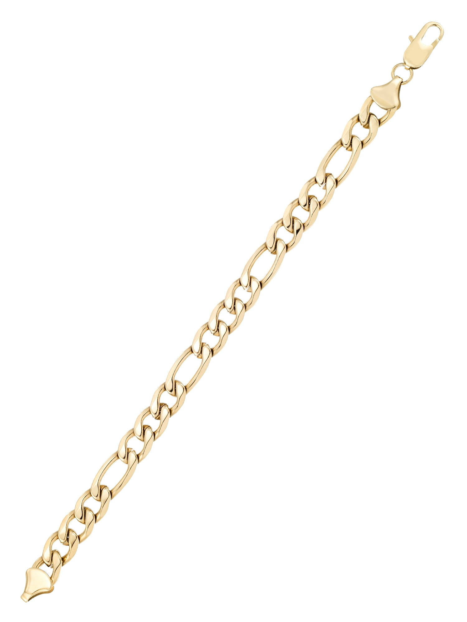 Focus for Men by Focus Men, Solid Bold Figaro Bracelet in Stainless Steel with Gold Tone Ion Plating, 9".