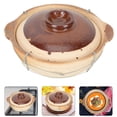 thumbnail image 2 of Shisuyan Pottery Clay Pot Kitchen Cooking Pot Kitchen Cooking Pot Casserole with Handle for Home, 2 of 9