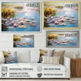 thumbnail image 4 of Designart "Monet's Water Lily Pond Reflections in Art III" Cottage Framed Wall Art Decor - Country Green Lake Bedroom Framed Canvas Wall Art, 4 of 6