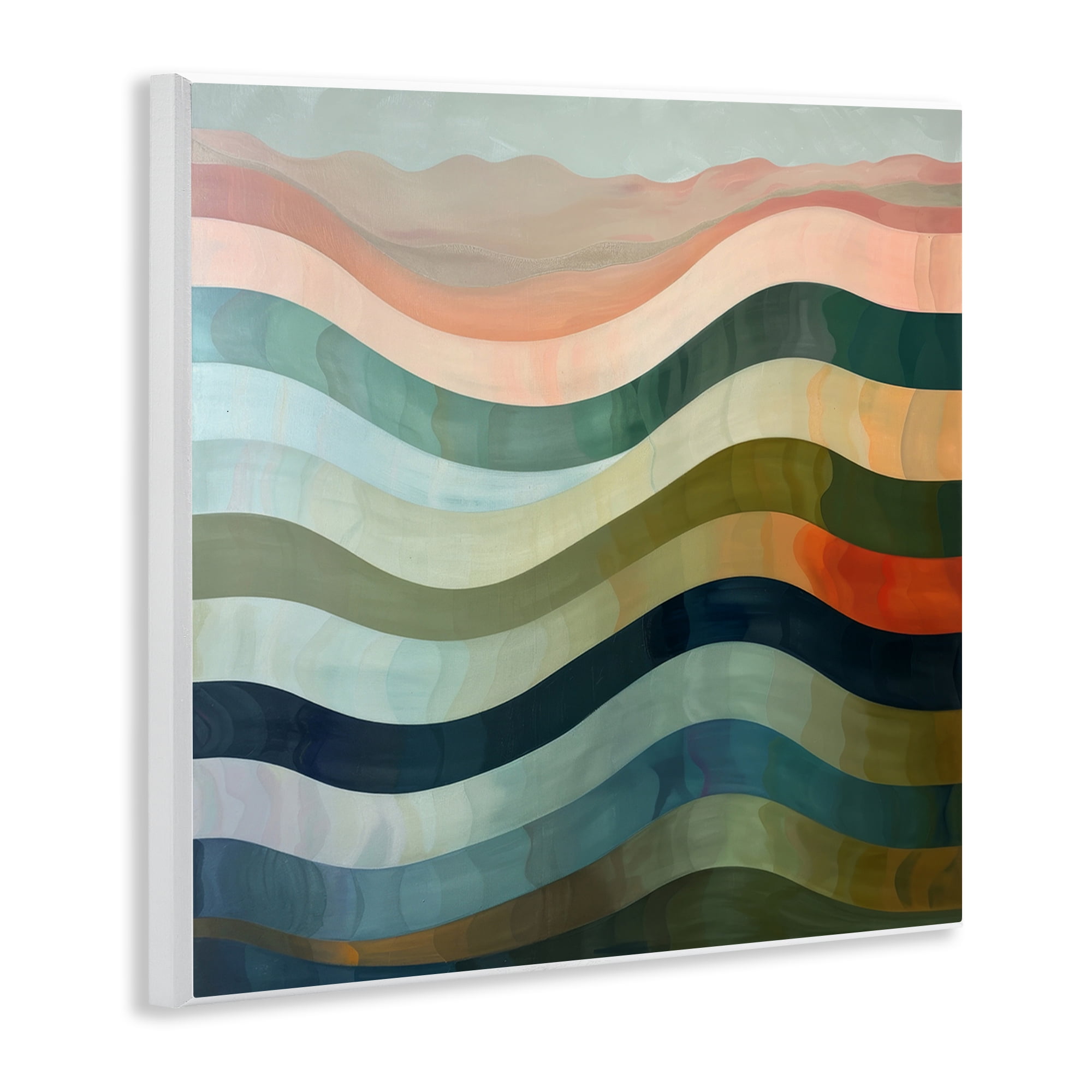 Stupell Industries Fluid Dynamic Stripes Abstract Painting Unframed Art Print Wall Art, 12 x 12