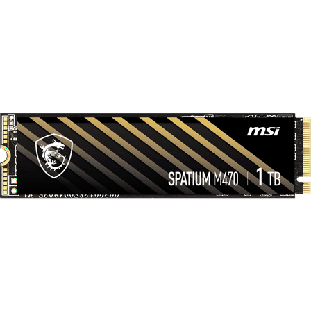 MSI SPATIUM M470 PRO PCIe 4.0 NVMe M.2 2280 1TB PCI-Express 4.0 x4 3D NAND Internal Solid State Drive (SSD) - SM470PN1TB