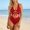 Red, variant on HAIJIE Women's Summer Swimsuit 2026 with Boho Trim 4 Way Swimwear Bikinis for Women Wife 2026 Summer Vacation Outfits Without Bikini Set (Red,S)