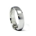 thumbnail image 2 of Alliance de Mariage en Palladium pour Homme, Anneau Brossé Biseauté, 2 of 2