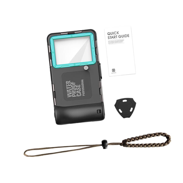 Funda de teléfono de buceo perfke 360 foto vídeo Shell Azul Negro