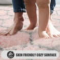 thumbnail image 5 of Geometric Area Rug for Living Room 5x8, Fluffy Pink and Grey Rug, Shaggy Floor Rugs for Girls Bedroom Home Decor Aesthetic, Ultra Soft Plush Fuzzy Carpet for Kids Nursery Teen Playroom Dorm, 5 of 16