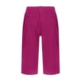 thumbnail image 5 of Shorts For Women Women's Fashionable Casual Slit With Pocket Cotton Linen Loose Shorts, 5 of 7