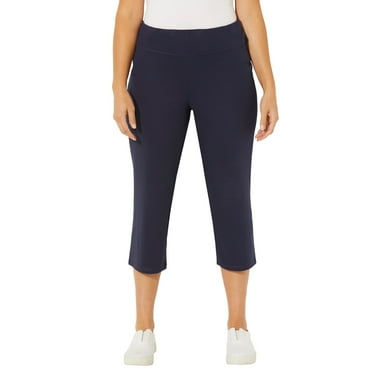 Athletic Works Women's Plus Size Pull-On Knit Mid Rise Capri Pants ...