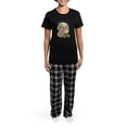 thumbnail image 4 of CafePress - Mardi Gras Flamingo Pajamas - Women's Short Sleeve Print T-Shirt and Pants Dark Cotton Pajama Set, 4 of 7
