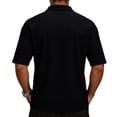 thumbnail image 4 of Polo Shirts for Men Short Sleeve Collared Golf Shirt Work Performance Athletic Polos with Pocket Black 3XL, 4 of 7