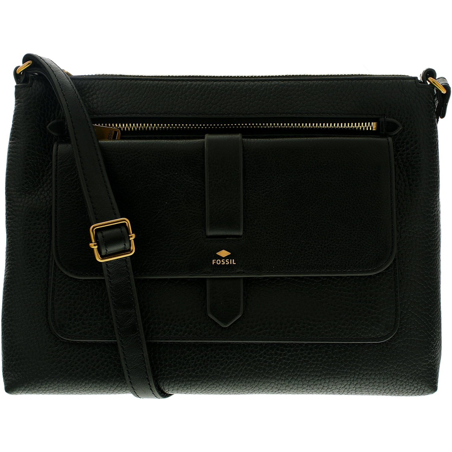 Fossil Women's Kinley Glazed Pebbled Leather Crossbody Leather Cross