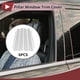 thumbnail image 2 of 6 Piezas de Moldura de Ventana del Pilar de la Puerta para Lexus CT200h 2011-2019 Pegatina Antirrayones del Pilar Izquierda Derecha Delantera Trasera Tono Plateado, 2 of 7
