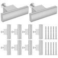 thumbnail image 3 of NUAHRHY 10pcs Brushed Satin Nickel Kitchen Cabinet Zinc Dresser Knobs Drawer Knobs Single Hole Cabinet T Bar Pull Handles for Kitchen Wardrobe Cupboard, 3 of 11