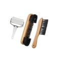 thumbnail image 1 of facefd Durable Billiards Pool Table Brush Set Cleaning Brushes Pool Table Cleaner Brown 3PCS, 1 of 5
