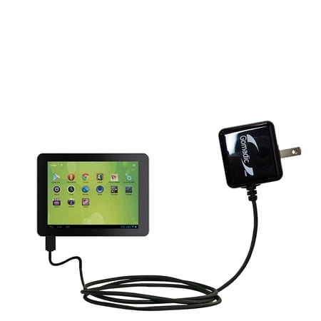 Gomadic Intelligent Compact AC Home Wall Charger suitable for the Zeki 8 Tablet TB892B - High output power with a convenient, foldable plug design - U