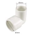 thumbnail image 3 of Unique Bargains 25mm Slip x 20mm Slip Connecteur de Tuyau en PVC 90 Degrés 5 Pcs, 3 of 4