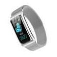 thumbnail image 2 of Pulsera inteligente AK12, reloj inteligente con control del ritmo cardíaco, recargable, IP67, resistente al agua, deportivo, de acero, color plateado, 2 of 5