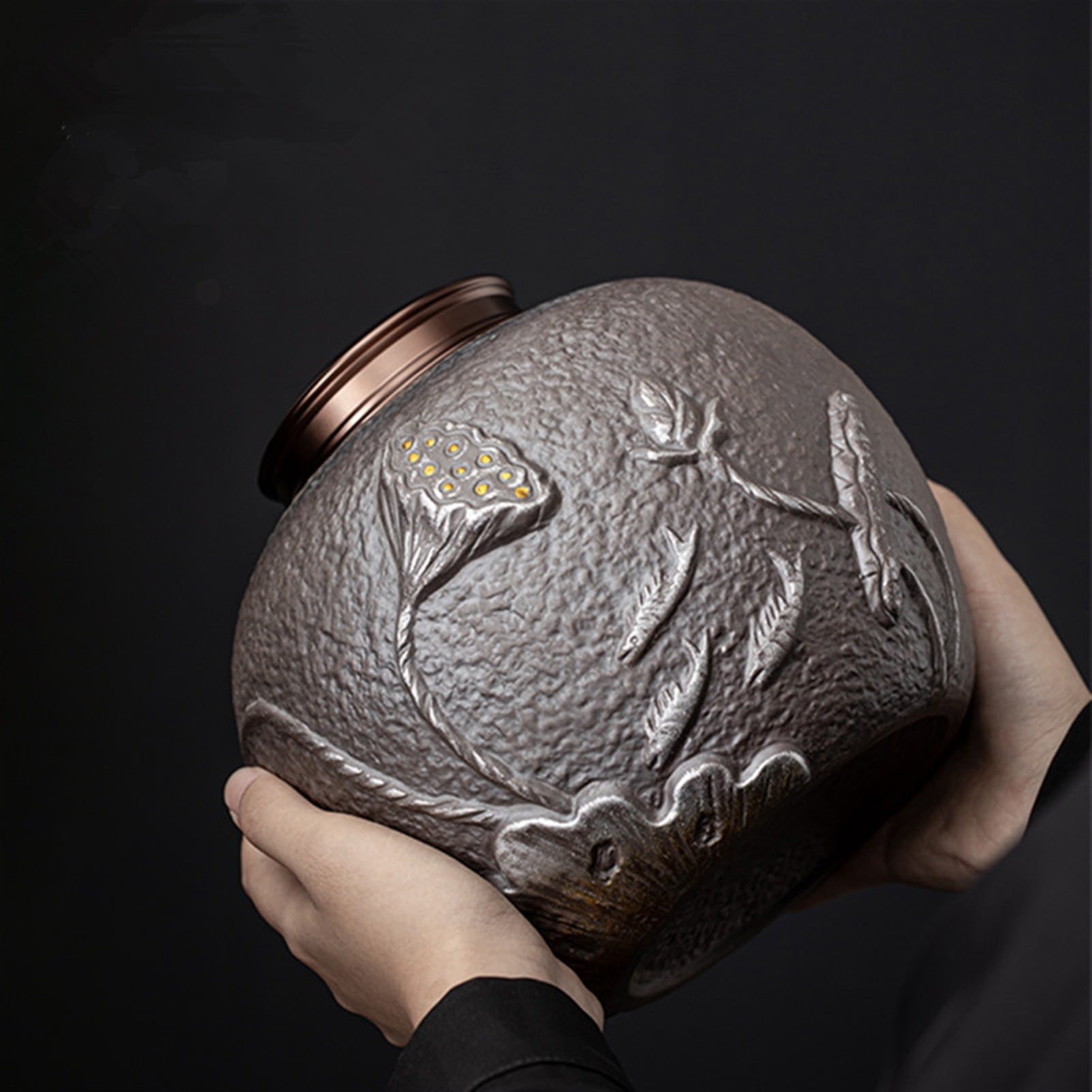 Dear Pet Memorials Fallen Leaves Mourning Bird Pattern Ceramics Pet Cremation Urn