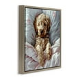 thumbnail image 3 of Stupell Industries Cottage Nap Time Cuddling Labradoodle Brown Floating Frame Canvas Art, 18 x 18, by Jim Baldwin, 3 of 8