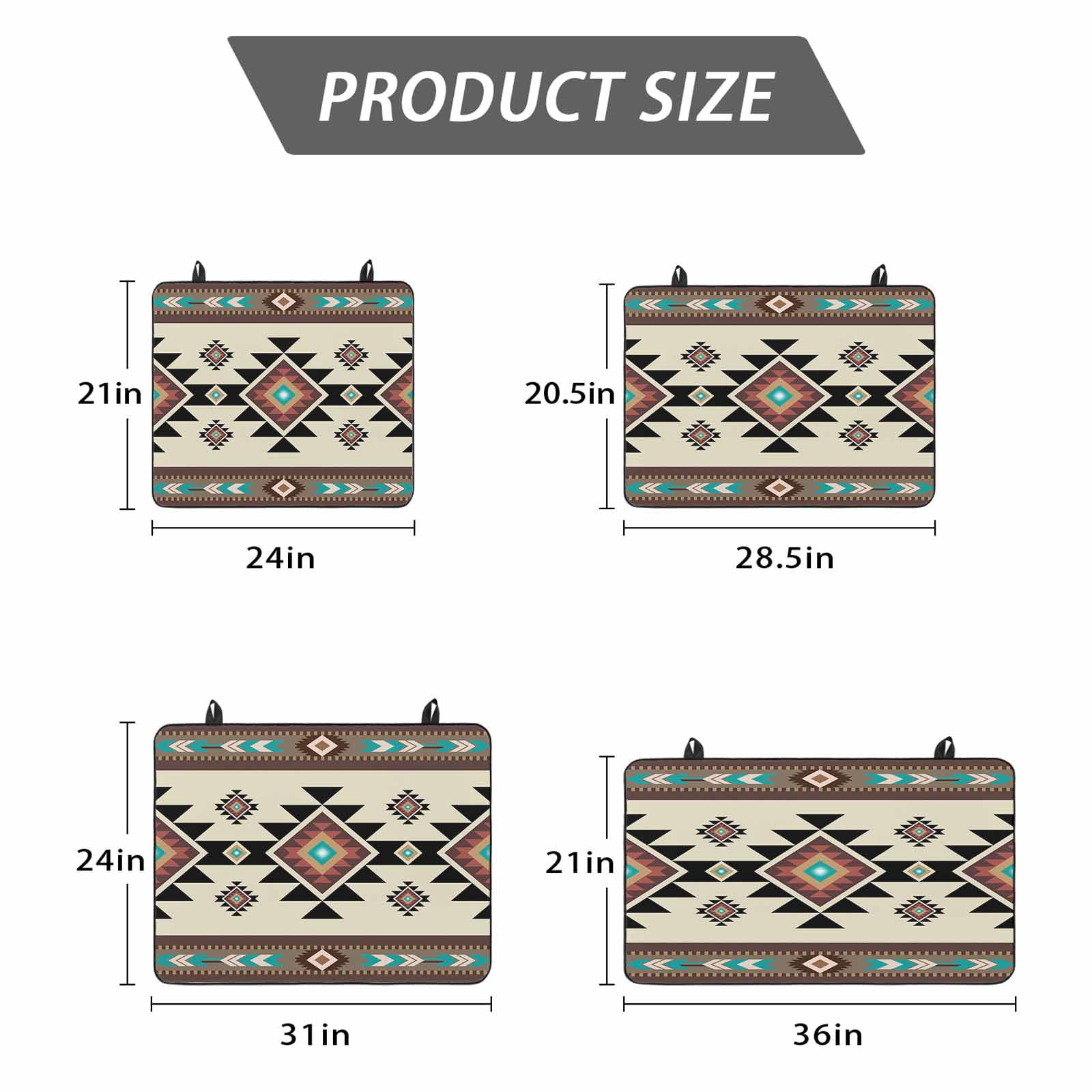 Southwest Geometric Stove Top Cover for Electric Stove, Heat-proof & Non Slip Glass Top Stove Cover Protector, Brown Mexican Aztec Boho Tribal Kitchen Flat Cooktop Rubber Mat 24x21 Inches