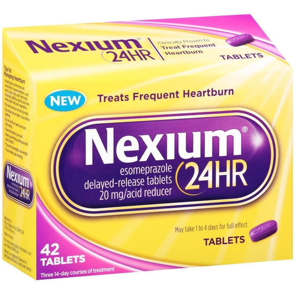 Nexium 24 HR 20mg Acid Reducer Tablet 42 ea (Pack of 2)