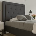 thumbnail image 3 of Merrick Lane Twin Size Platform Bed Tufted Upholstered Platform Bed in Dark Gray Fabric, 3 of 8