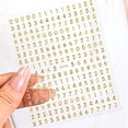 thumbnail image 4 of 5Pcs/Set 3D Nail Stickers with Random Numbers and Letters DIY Gold and Silver Decoration Manicure Tools Nail Sticker Accessories 5pcs, 4 of 5