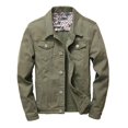 thumbnail image 2 of Chaqueta vaquera informal para hombre Slim Men Fits Denim Jacket Solid Male Co, 2 of 3