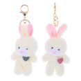 thumbnail image 1 of 2pcs Plush Bunny Keychain Rabbit Keychain Cartoon Keychain Backpack Charms, 1 of 7