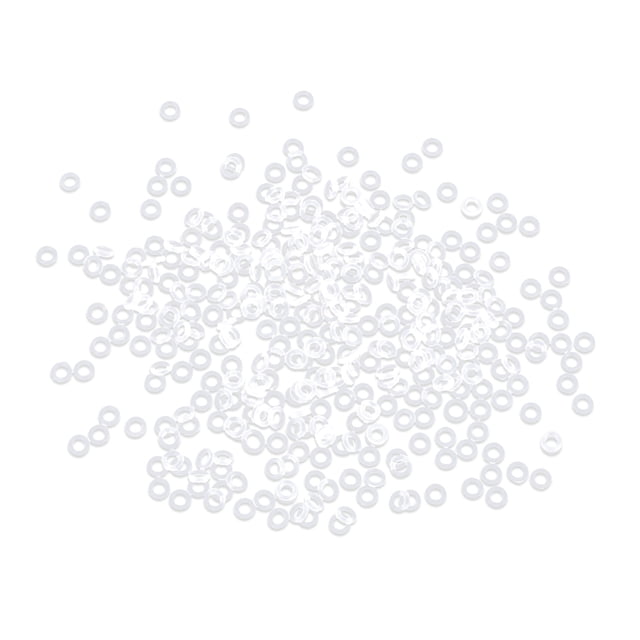 O-rings de silicona Uxcell 0.08" ID 0.16" OD 0.04" Ancho Blanco 400pcs