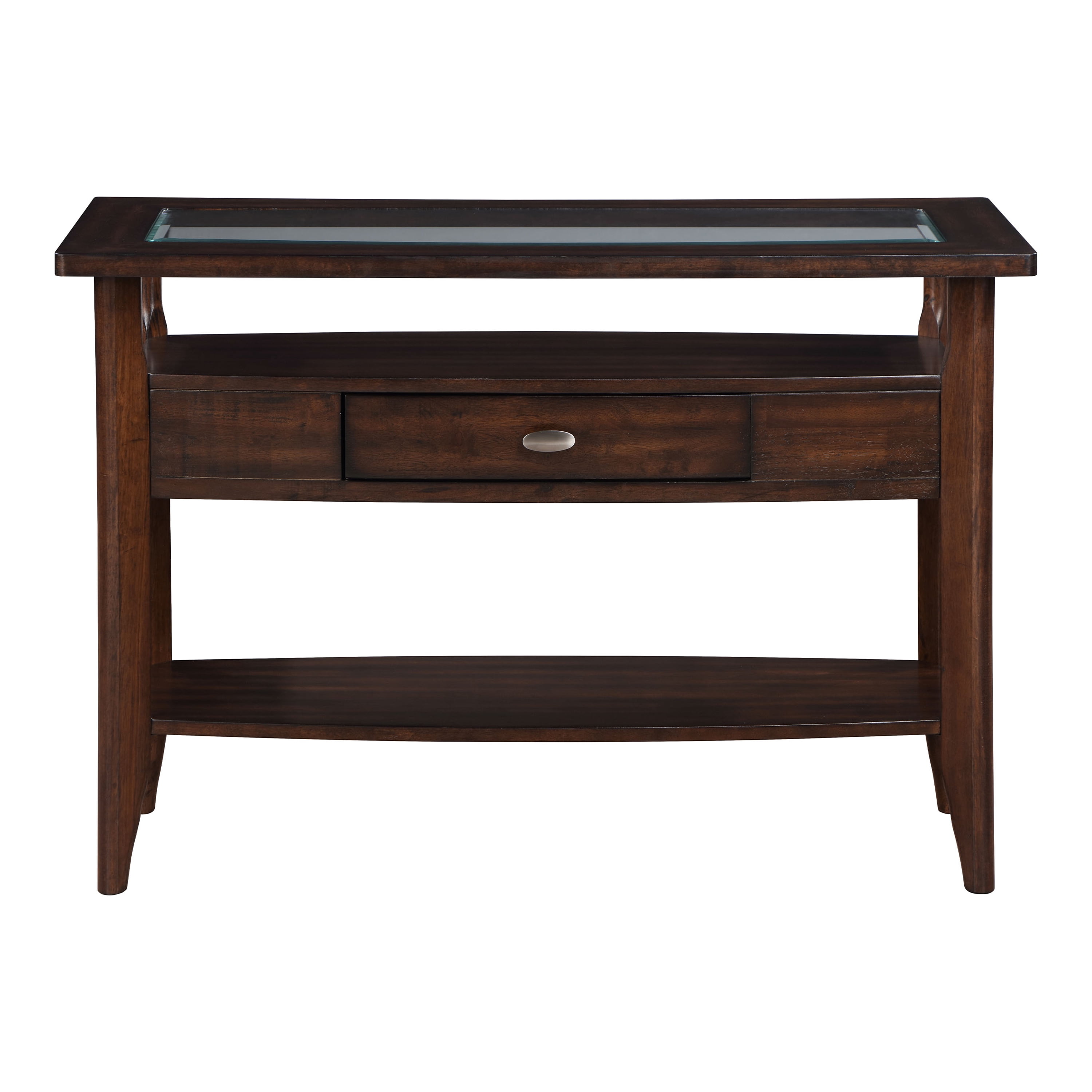 Furniture of America Garth 1-Drawer and 2-Shelf Wood Dark Walnut Sofa Table