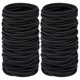 thumbnail image 1 of Hageolan Lazos Elásticos Para El Cabello Para Cabello Grueso, Pesado Y Rizado, 120 Piezas De Bandas Para El Cabello Para Cabello De Mujer, Soportes Para Coletas Negros A Granel (4 Mm), 1 of 1