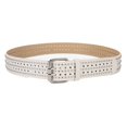 thumbnail image 3 of SWSMCLT Women's All Seasons Adjustable Belts Cut Out Old Fashioned Groove Belt 2025 Biker Autumn Faux Leather White X-Small-Large, 3 of 3