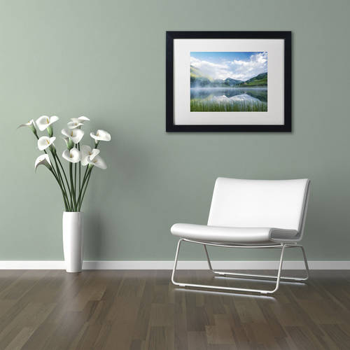 Trademark Fine Art "Fog in the Mirror" Canvas Art by Michael Blanchette Photography White Matte, Black Frame