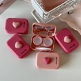 thumbnail image 2 of BEDARTIST 2 Pack Portable 3D Hearts Contact Lens Cases, Travel Eye Contacts Case Box Holder, Contact Lenses Tweezers Remover Tool Solution Bottle Kit for Daily Outdoor (Assorted Color), 2 of 7