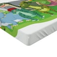 thumbnail image 2 of Ambesonne Colorful Fitted Sheet, Cartoon Group Dinosaur, Twin XL Size, Multicolor, 2 of 3