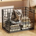 thumbnail image 4 of YIMWNYI Dirty Clothes Storage Basket, Laundry Basket, Versatile Storage Solution, Space Saving Design, Foldable Design for Home Organization, Durable Iron Construction, Multi-Purpose Storage Bin, 4 of 6