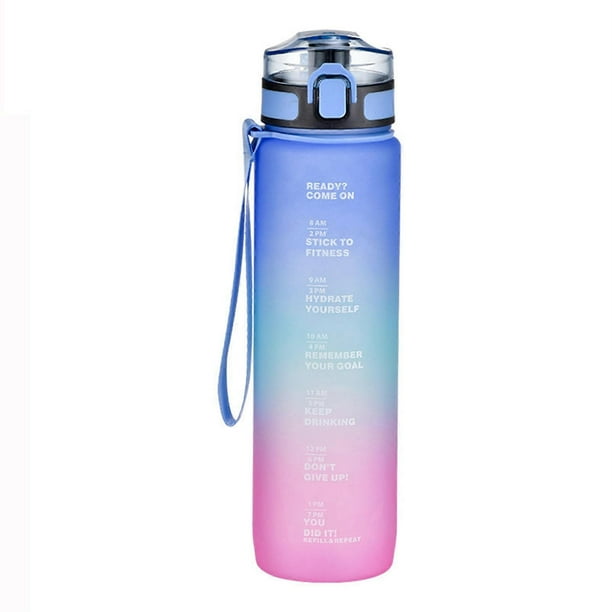 Sandblasting Texture Space Cups Gradient Color Thick Water Bottle for Camping