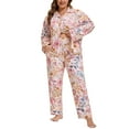 thumbnail image 6 of MUKVIK Plus Size Pajamas for Women Set Long Sleeve Button Down with Pockets, 6 of 6