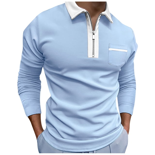 pstuiky Camisas de manga larga de invierno para hombre, Camisas casuales para hombre, con botones sólidos, cuello vuelto, manga larga y bolsillo. top de hombre xxl