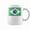 Black, variant on Retro Brazilian Flag Of Brazil Br Souvenir Kid Men Coffee Mugs