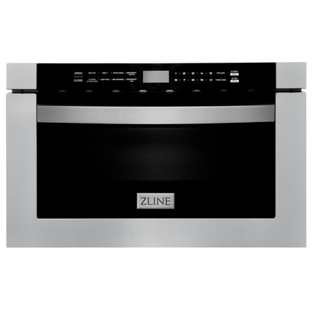 ZLINE - 24" 1.2 cu. ft. Built-in Microwave Drawer in Black Stainless Steel - Black