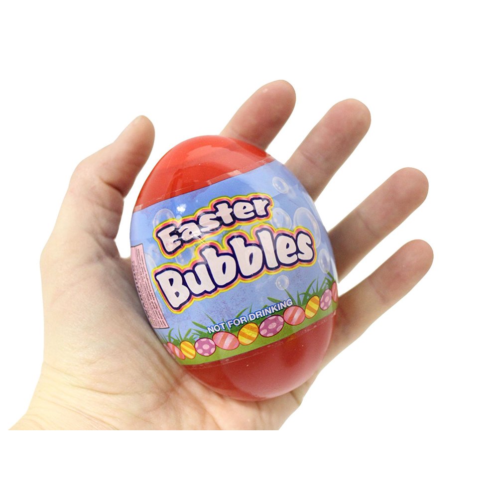 Large Easter Egg Bubbles with Wand Perfect for Egg Hunt Party