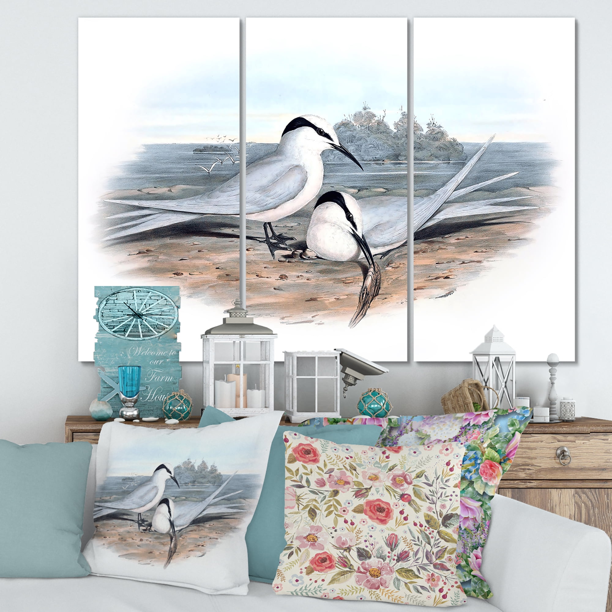 Designart ' Ancient Birds In The Wild IX ' Traditional Canvas Wall Art Print