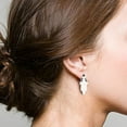 thumbnail image 6 of 1Pair Earrings for Women, Stud Earrings, Cute Alloy 3D Hypoallergenic Animal Earrings with Steel Earring Posts Wear the Earring is Like A Cute Animal Biting on Your Ear, Grey Shark, 6 of 7