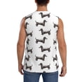 thumbnail image 4 of Haiem Men's Dachshund Dog Puppy Print Tank Tops Summer Sleeveless Cut Off Workout T-Shirts Fitness Vest Athletic Undershirts-XX-Large, 4 of 8