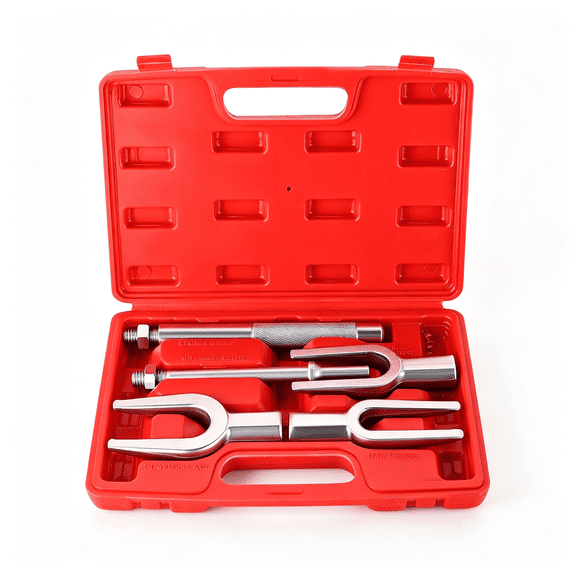 EXLEAF 5-Piece Ball Joint Separator Set,Pickle Fork Tool Set,Tie Rod Removal Tool for Car Van Light Truck,Ball Joint Remover,Air Hammer Adapter & Striking Handle