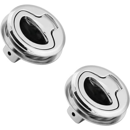 

2 Pcs Loquet de Trappe Affleurant en Alliage de Zinc Porte Affleurante Tirer la Trappe Slam Loquet Verrouillage pour Bateau Camping Car Argent