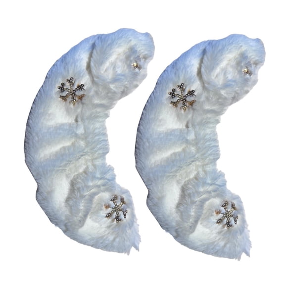 Vsenkes Ice Skate Blade Covers Ice Blade Guards Soft Skating Cover for Figure Skates Golden Snowflakes